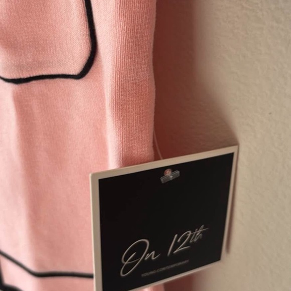 Pink Short Sleeve Button-Up Top - Picture 3 of 7